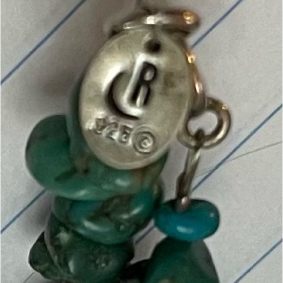 Vintage CAROLYN POLLACK Turquoise Necklace Sterling 36” - Picture 4 of 7